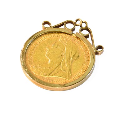 Lot 248 - An half sovereign dated 1896 mounted as a pendant