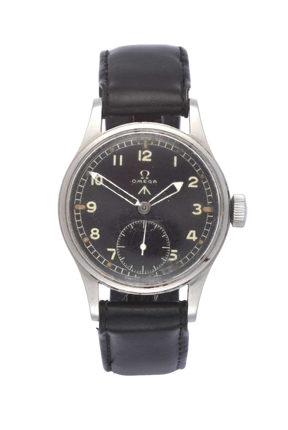 Lot 2243 - Omega: A World War II Military Wristwatch