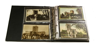 Lot 250 - Two Red albums holding approx. 140 postcards...