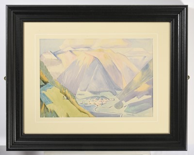Lot 1063 - Edith Lawrence (1890-1973) Swiss mountain...