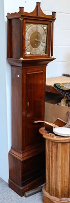 Lot 1073 - A mahogany thirty hour longcase clock, 12"...