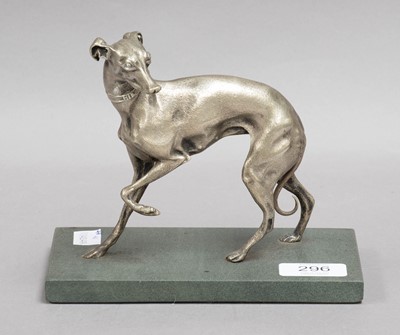 Lot 296 - A small silvered bronze sculpture of a...