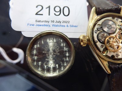 Lot 2190 - Rolex: A Lady's Gold Plated and Steel Centre Seconds Wristwatch