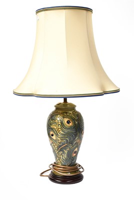 Lot 358 - A modern Moorcroft tablelamp in the Pheonix...