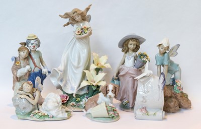 Lot 343 - A collection of Lladro figures and models...
