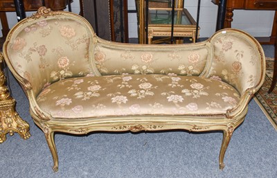 Lot 1159 - A modern painted and giltwood window seat,...