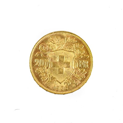 Lot 350 - 3 x Switzerland, 20 Francs 1935LB, obv....