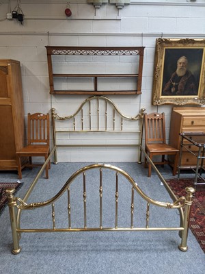 Lot 1245 - A modern brass double bedstead, 170cm by 220cm...