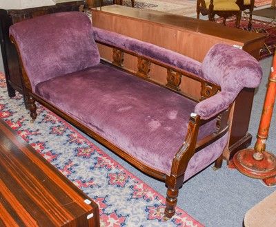 Lot 1139 - A 20th century mahogany Chaise Lounge with...