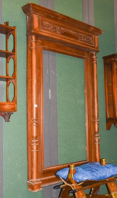 Lot 1202 - A Edwardian mahogany over mantel mirror frame,...