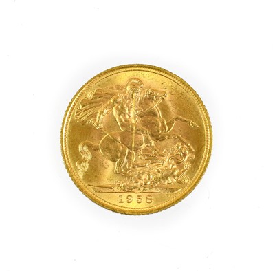 Lot 275 - Elizabeth II, Sovereign 1958, obv. young head...
