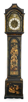 Lot 817 - A Green Chinoiserie Eight Day Longcase Clock,...