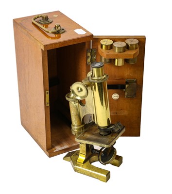Lot 121 - R & J Beck Brass Microscope