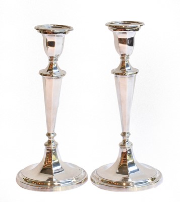 Lot 40 - A pair of Elizabeth II Silver Candlesticks, by...
