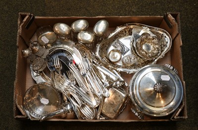 Lot 28 - A collection of silver and silver plate, the...