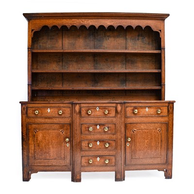 Lot 781 - A George III Oak and Mahogany Crossbanded...