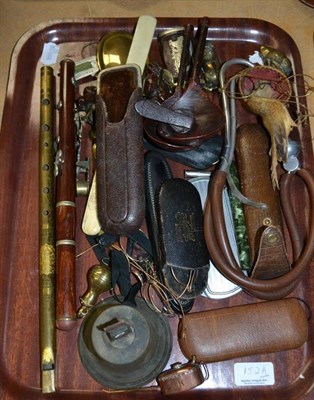 Lot 152A - Assorted spectacles and cases, fountain pen, ivory page turner circa 1920s, two musical...