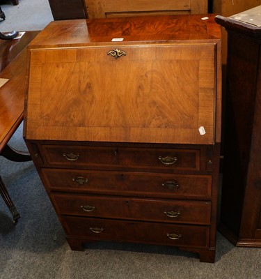 Lot 1075 - A George III oak hanging corner cupboard 87cm...