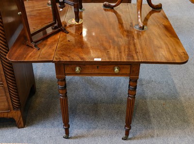 Lot 1092 - A 19th century inlaid mahogany pembroke table...
