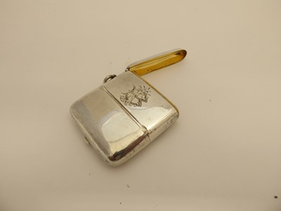 Lot 2070 - An Edward VII Silver Combination Vesta-Case and Sovereign-Holder