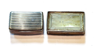 Lot 184 - A George III Silver Snuff-Box and a Victorian...