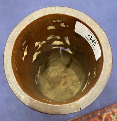 Lot 46 - A Chinese Bamboo Brush Pot, possibly late Ming...