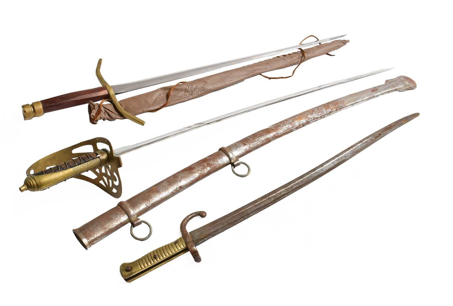 Lot 351 - A reproduction Indian pattern sword, an 1866...