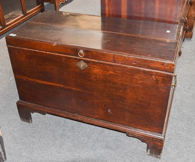 Lot 1235 - An 18th-century oak blanket chest, 94cm by...