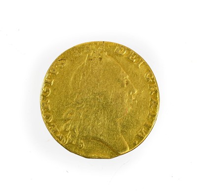 Lot 215 - George III, 'Spade' Guinea 1789, obv. fifth...
