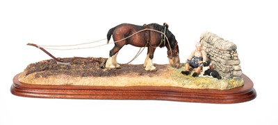 Lot 1076 - Border Fine Arts 'Ploughman's Lunch' (Shire, Farmer and Collie)