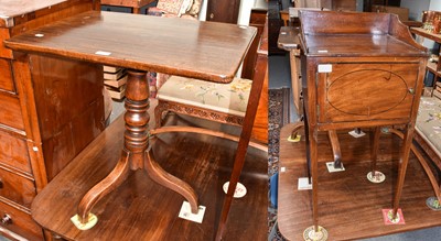 Lot 1245 - A George III mahogany tripod table, together...