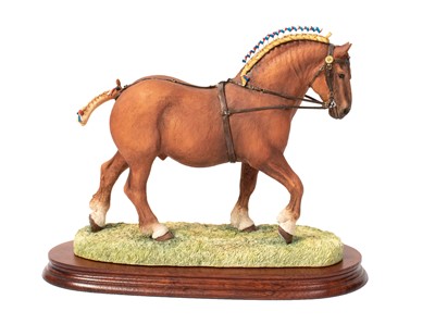 Lot 1082 - Border Fine Arts 'Suffolk Punch Stallion - Walking' (Standard Edition)