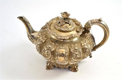Lot 16 - Victorian silver teapot