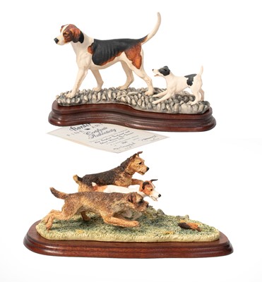 Lot 1073 - Border Fine Arts 'Old English Foxhound and Short Haired Fox Terrier'