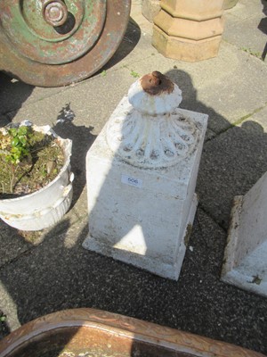 Lot 506 - A Pair of Victorian White Painted Cast Iron...