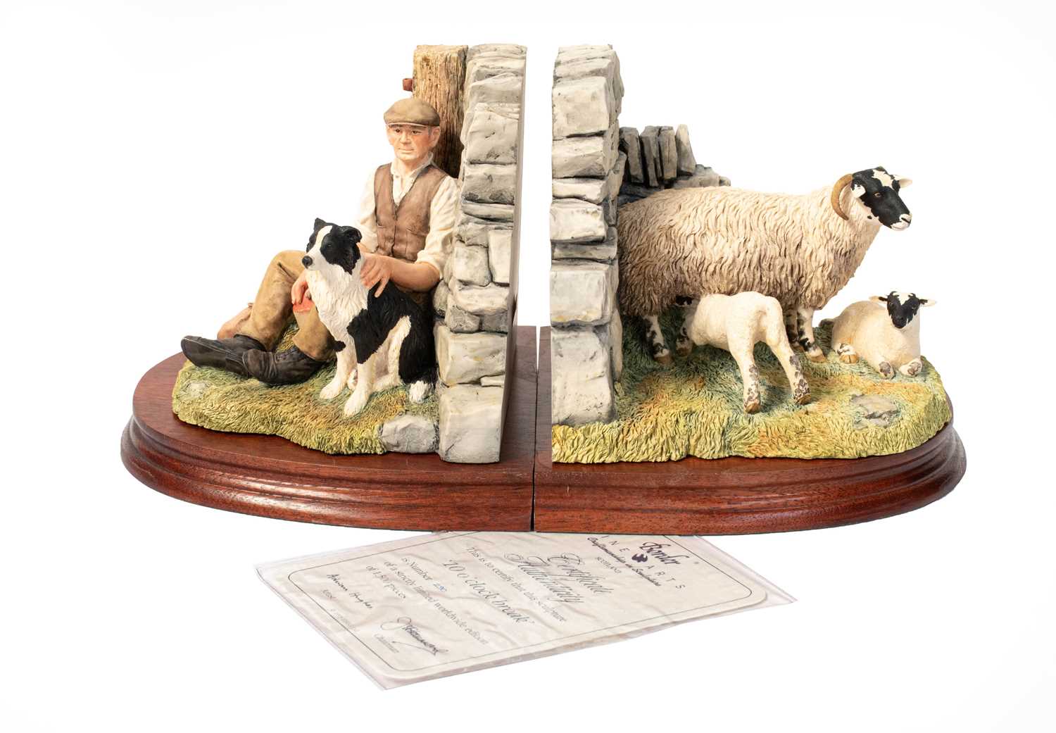 Lot 1003 - Border Fine Arts '10 O'Clock Break' (Bookends)