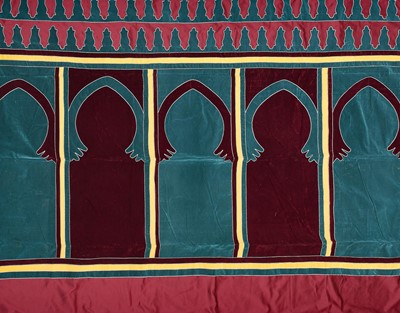 Lot 565 - Satin and Velvet Tent Panel, probably North...