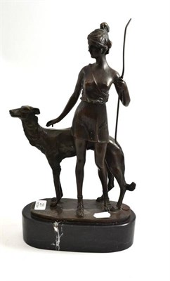 Lot 21 - Bronzed figure of Diana the Huntress