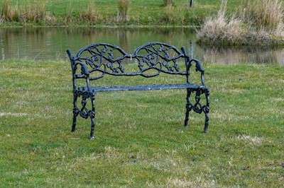 Lot 519 - A Coalbrookdale-Style Black Painted Cast Iron...