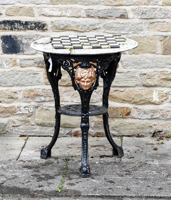 Lot 509 - A White Painted Wrought Iron Garden Table, of...