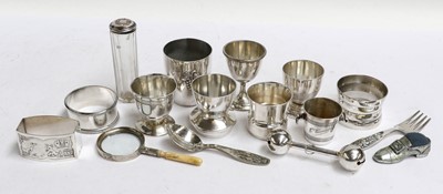 Lot 164 - A collection of assorted silver and silver...