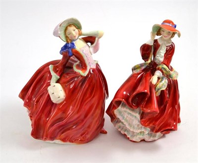 Lot 24 - Two Royal Doulton figures 'Autumn Breezes' HN1934 and 'Top o' the Hill' HN1834