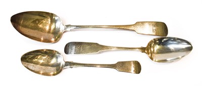 Lot 140 - Three Assorted Silver Spoons, comprising: a...