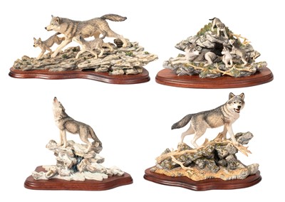 Lot 1130 - Border Fine Arts Wolf Models Comprising