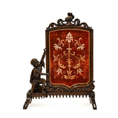 Lot 853 - A Late 19th Century Italian Carved Walnut Fire...