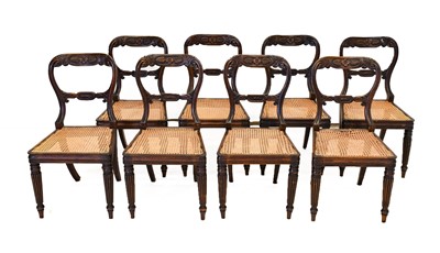 Lot 792 - A Set of Eight Carved and Simulated Rosewood...