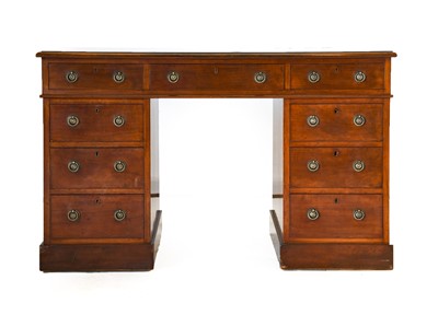 Lot 614 - A Victorian Mahogany Double Pedestal Desk, 3rd...