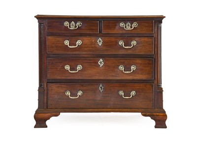 Lot 700 - A George III Mahogany and Pine-Lined Straight...