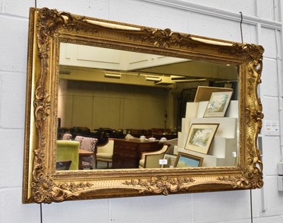 Lot 1291 - A Victorian gilt gesso framed mirror with...