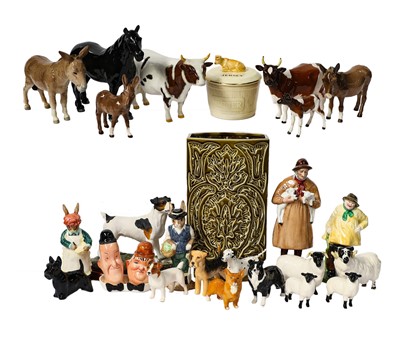 Lot 1166 - Beswick animals including: Fell Pony, Ayrshire...